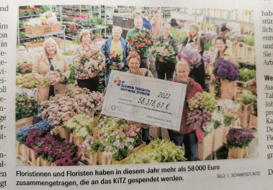 Blumen schenken. Hoffnung spenden. 2a